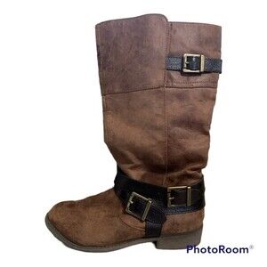 Miss Vogue 1 1/2 Faux Leather Riding boots Rodeo Girls Saddle